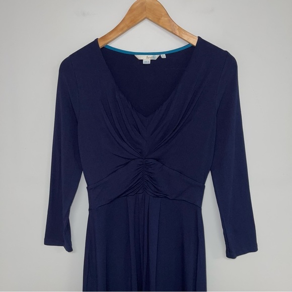 Boden Marion Jersey Tunic Dress Women's Size 4 US Navy Fit & Flare 3/4 Sleeves - Picture 3 of 9